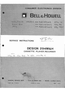 Bell and Howell 294 manual. Camera Instructions.
